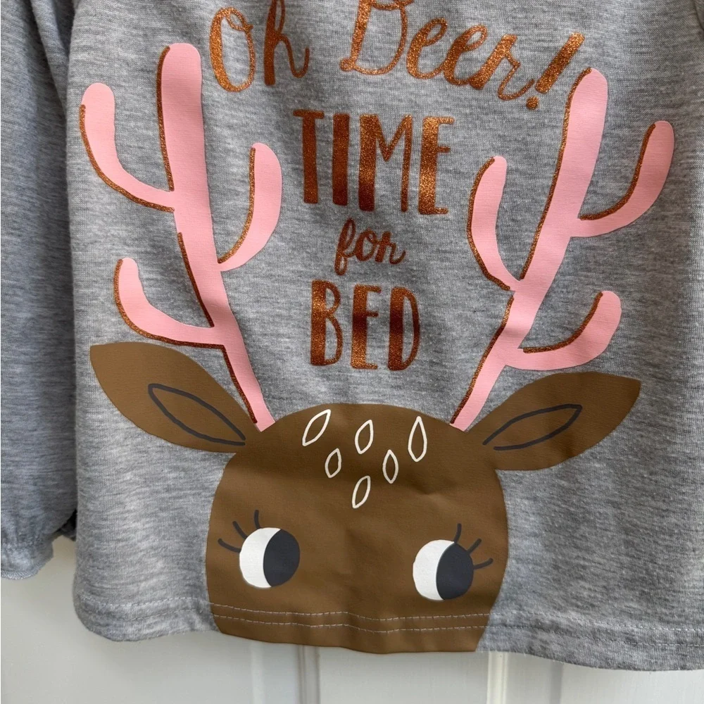 Simple Joys by Carter’s 4T Girls Oh Deer Time for Bed Long Sleeve Pajama Top